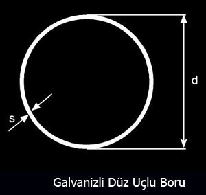 Galvanizli Düz Uçlu Boru